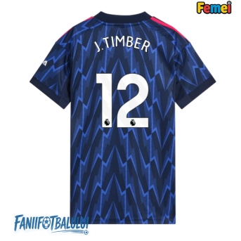 Arsenal Jurrien Timber #12 Tricou Fotbal Replică 2025-26 Femei Deplasare